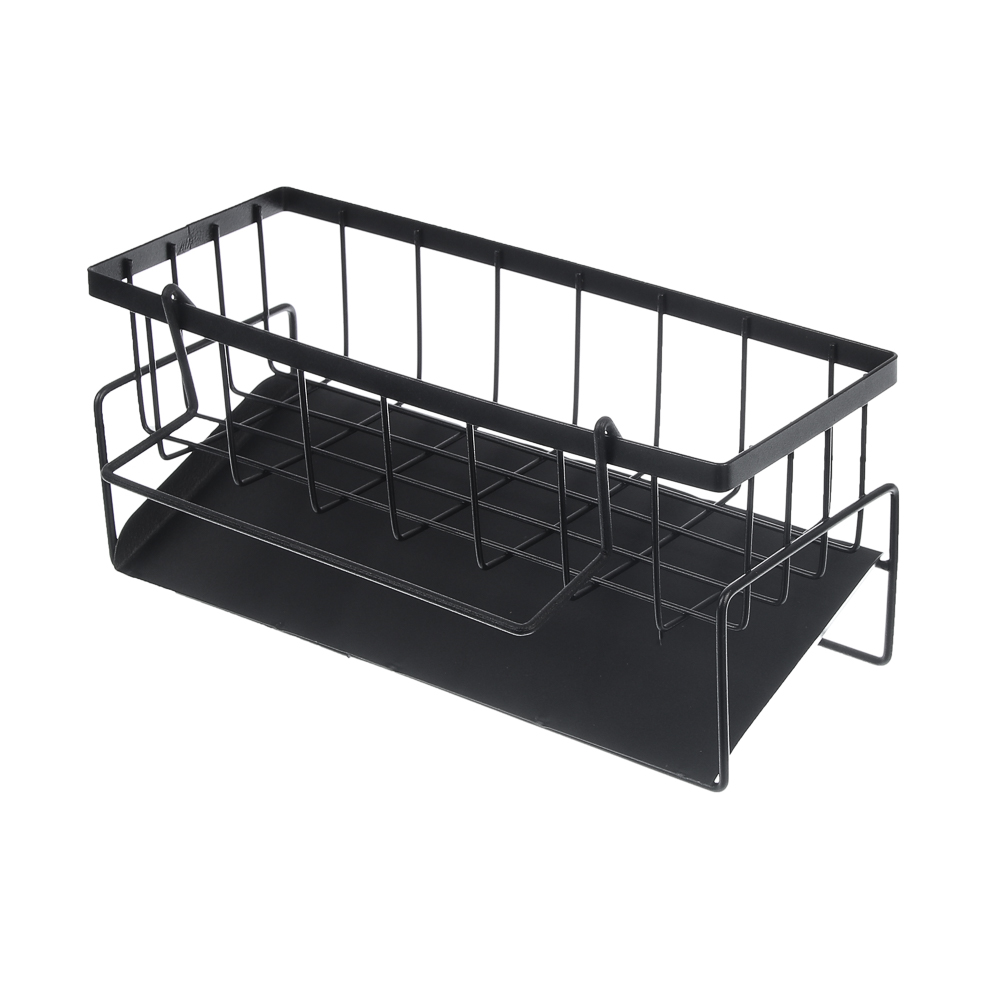 Держатель для губок и моющего ср-ва тм VETTA, слив-поддон, кронштейн д/салфетки, 23х9х10см, металл - #4