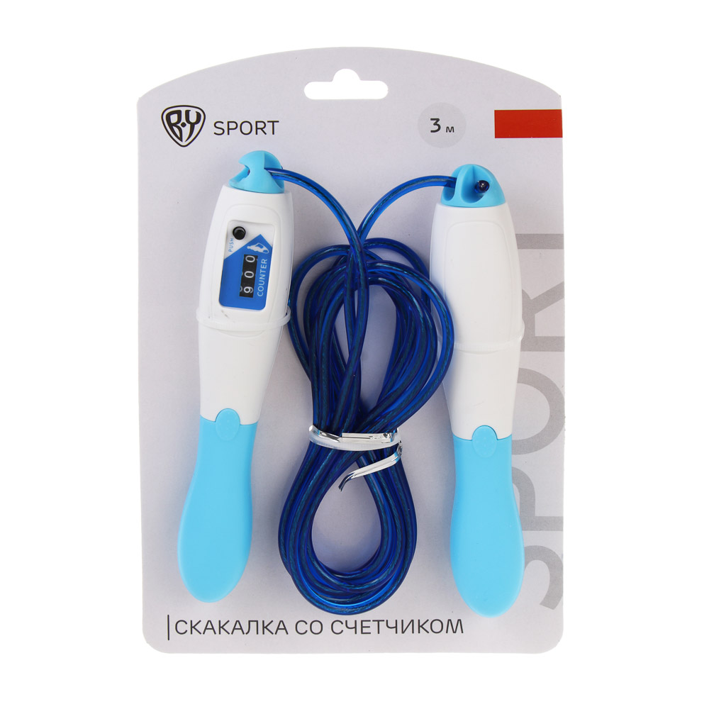 Скакалка со счетчиком тм BY SPORT, 3 м, d4мм, ПП, сталь, 4 цвета - #6