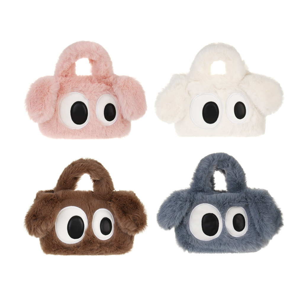 Сумка детская мягкая "Глазастик", 24х15х5 см, полиэстер, иск. мех, тм ИГРОЛЕНД, 1811-52 - #1