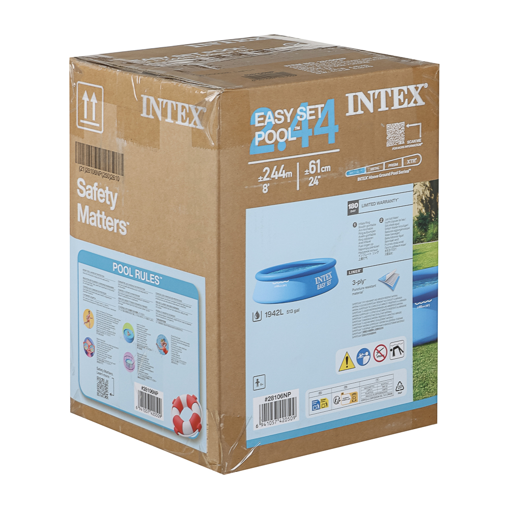 INTEX Наземный бассейн Изи Сет 244х61см, 28106NP - #2