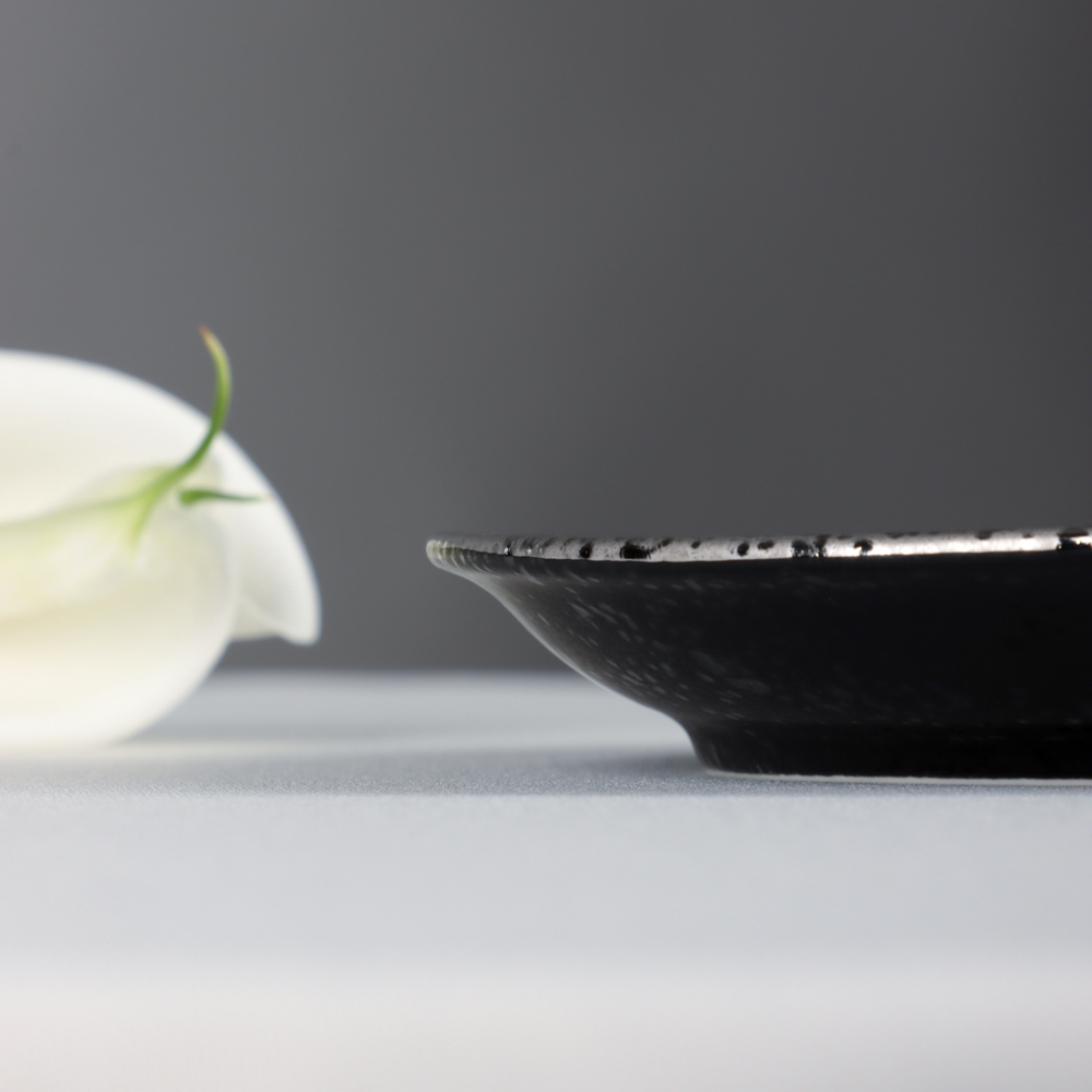 MILLIMI Романс Тарелка десертная, 21х19х2см, фарфор, чёрный - #9