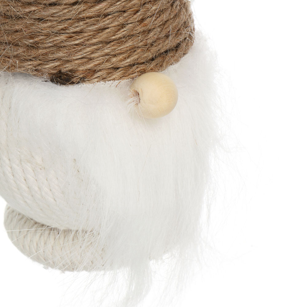 Фигурка новогодняя декоративная "Гном", 8,5x8,5x30,5см, веревка - #4