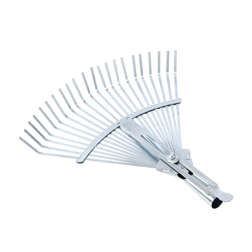 INBLOOM Грабли веерные раздвижные, 22 зуба, 38x40см, оцинкованная сталь - #3