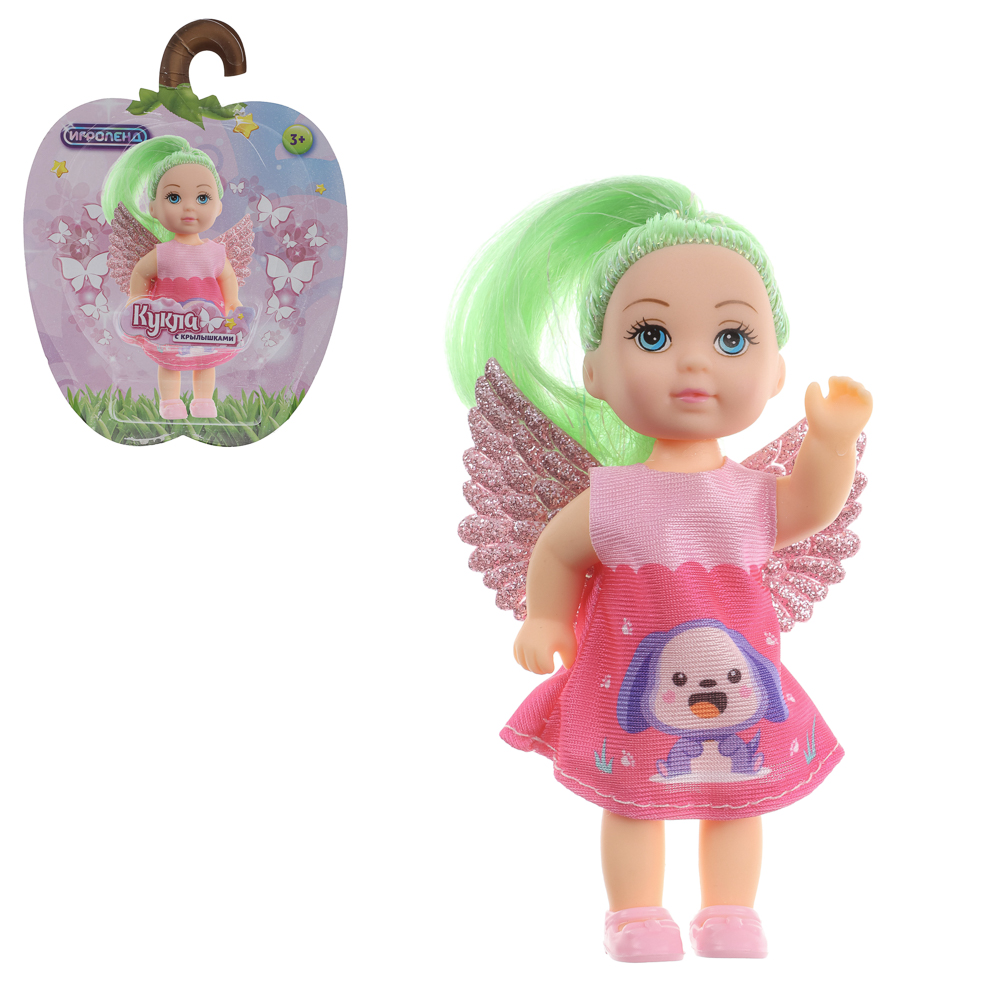 ИГРОЛЕНД Кукла с крылышками и цветн.волосами, 11 см, ABS, PVC, полиэстер, 13,5х4,5х18 см, 6 дизайнов - #9