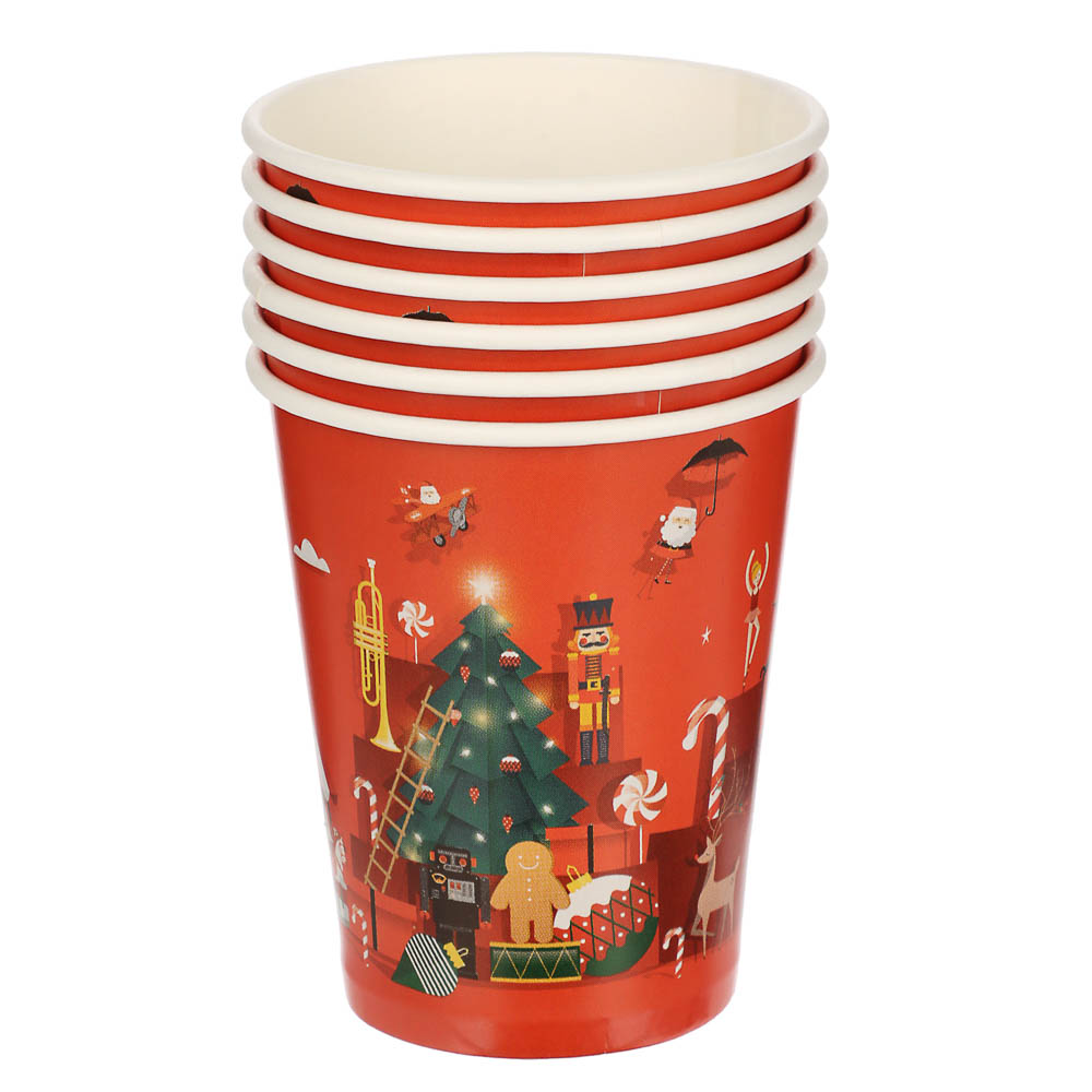 Набор бумажных стаканов Рождественская сказка, 6 шт*250 мл - #3