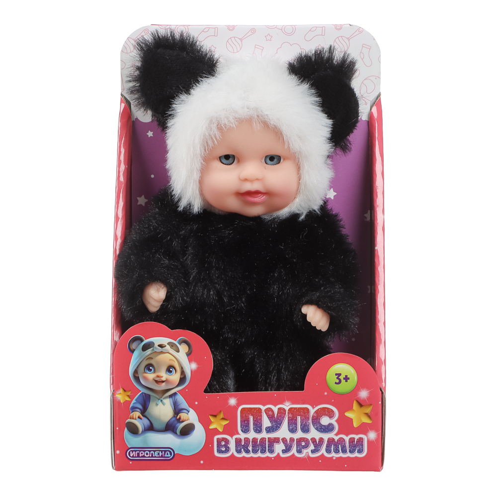 ИГРОЛЕНД Пупс в кигуруми 12 см, PVC, PP, полиэстер, 10,2х5х17 см - #38