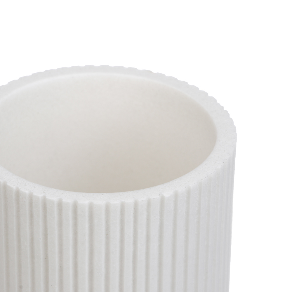 Стакан для ванной комнаты тм VETTA Дакота, смола (полирезин), белый, 6,6x6,6x9,5см - #3