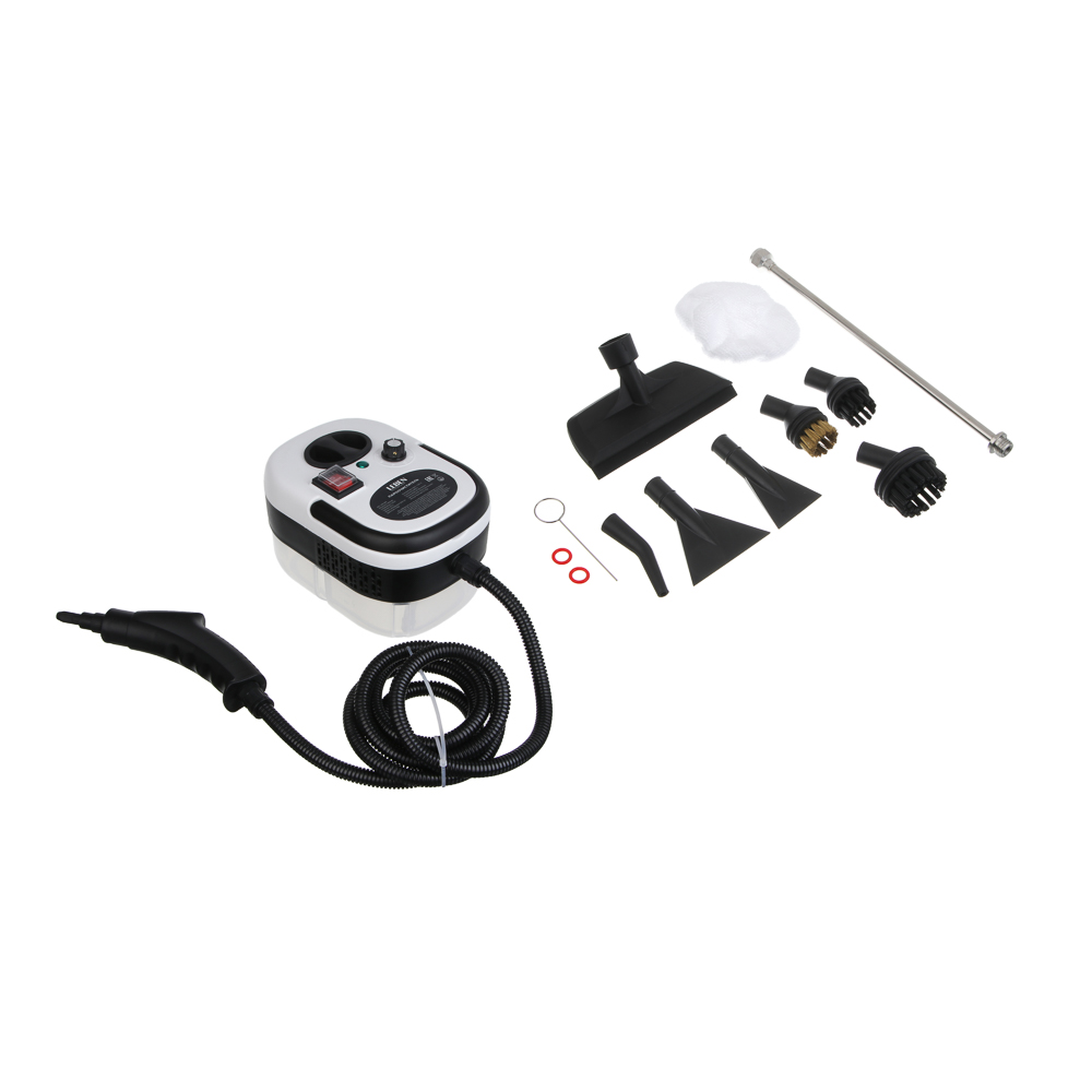 LEBEN Пароочиститель, 1.2л, 2500Вт, 6 режимов, 9 насадок, 220в - #1