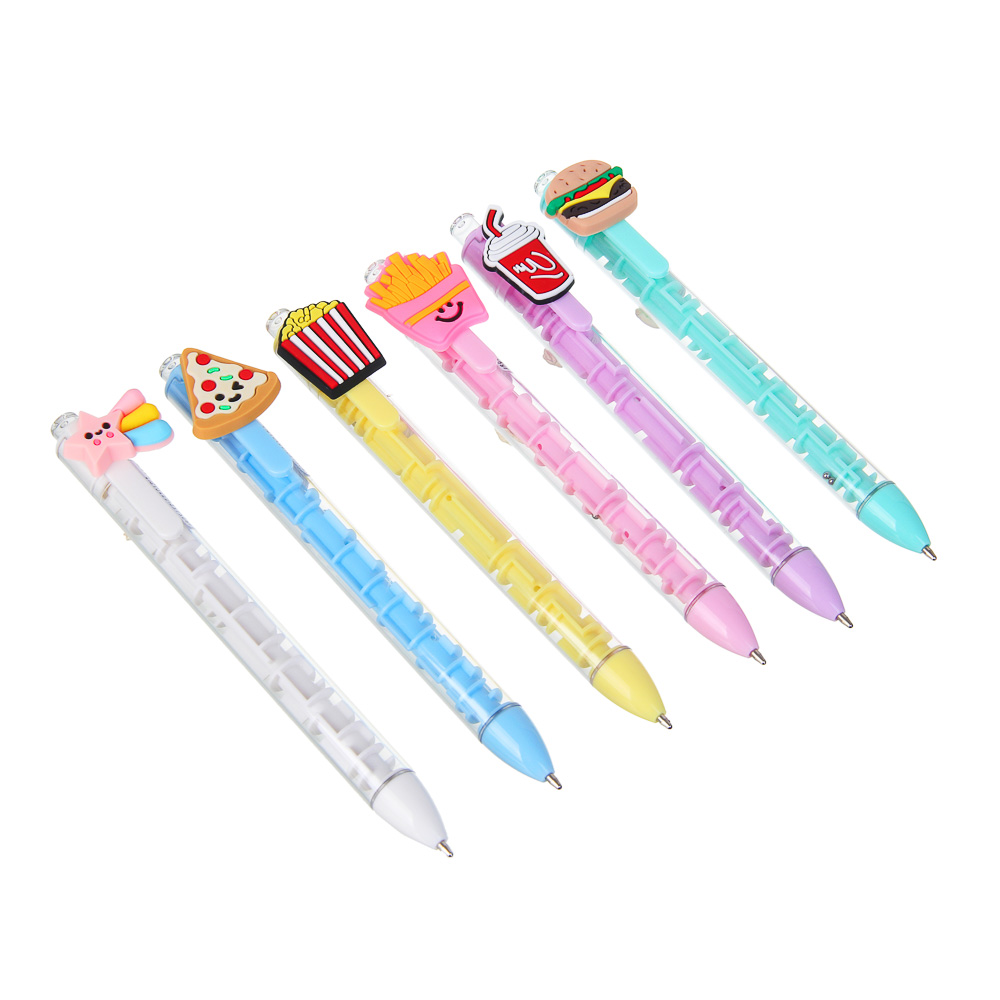 Ручка шариковая автоматическая синяя "Лабиринт" с фигурками, 6 дизайнов - #1