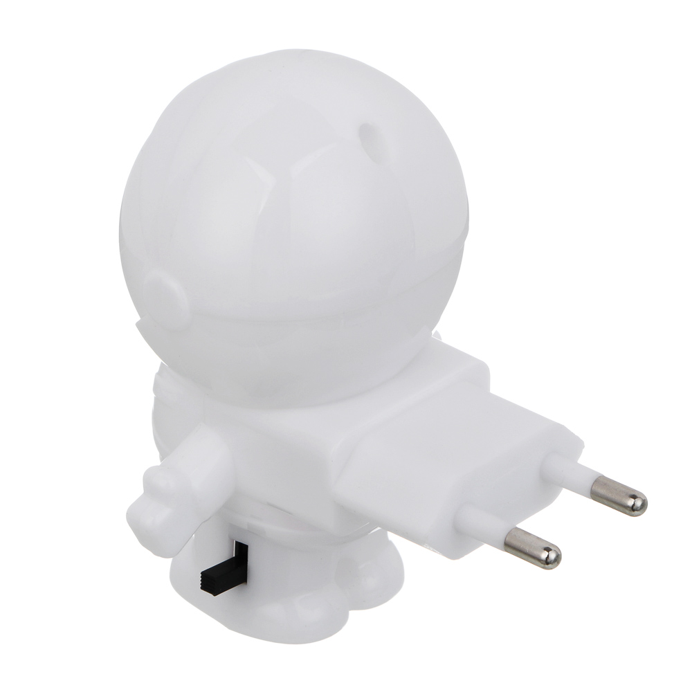 BY Светильник-ночник в розетку Космонавт светодиодный, 1Вт, 9см, 230В, пластик, белый - #5