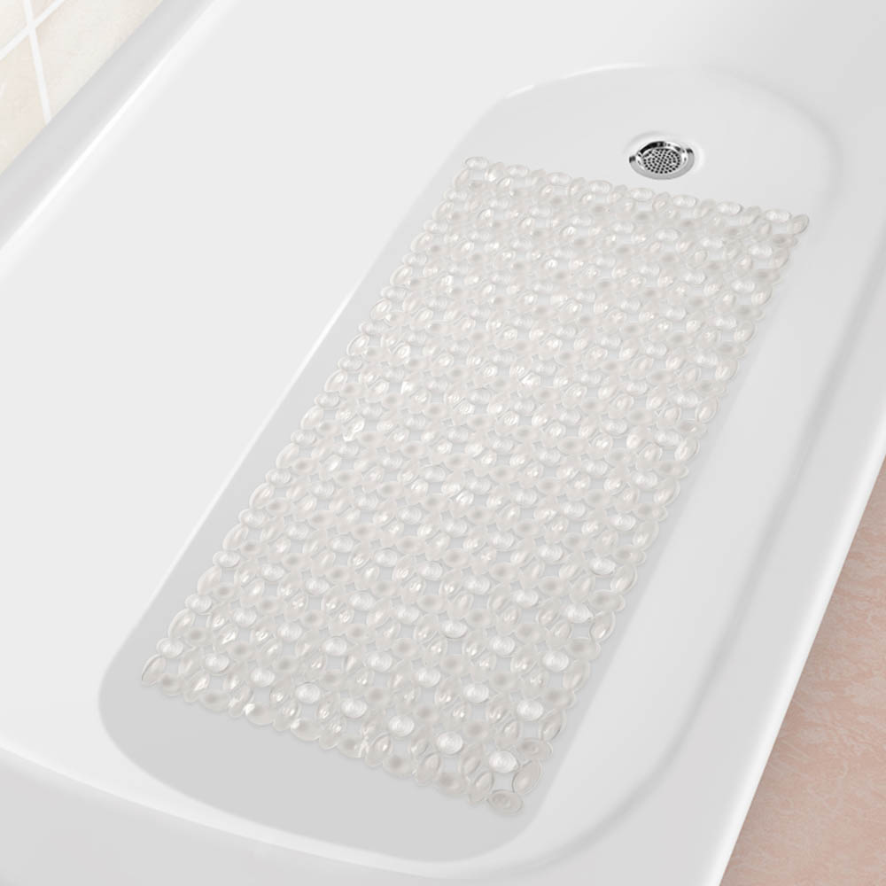 Коврик противоскользящий в ванную "Мозайка" 67см*38см, прозрачный - #3