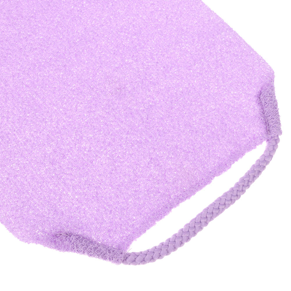 ЮL Мочалка пилинг японская для бани и душа с ручками, жесткая, полиэстер, 45х19см, 4 цвета, МС24-07 - #4