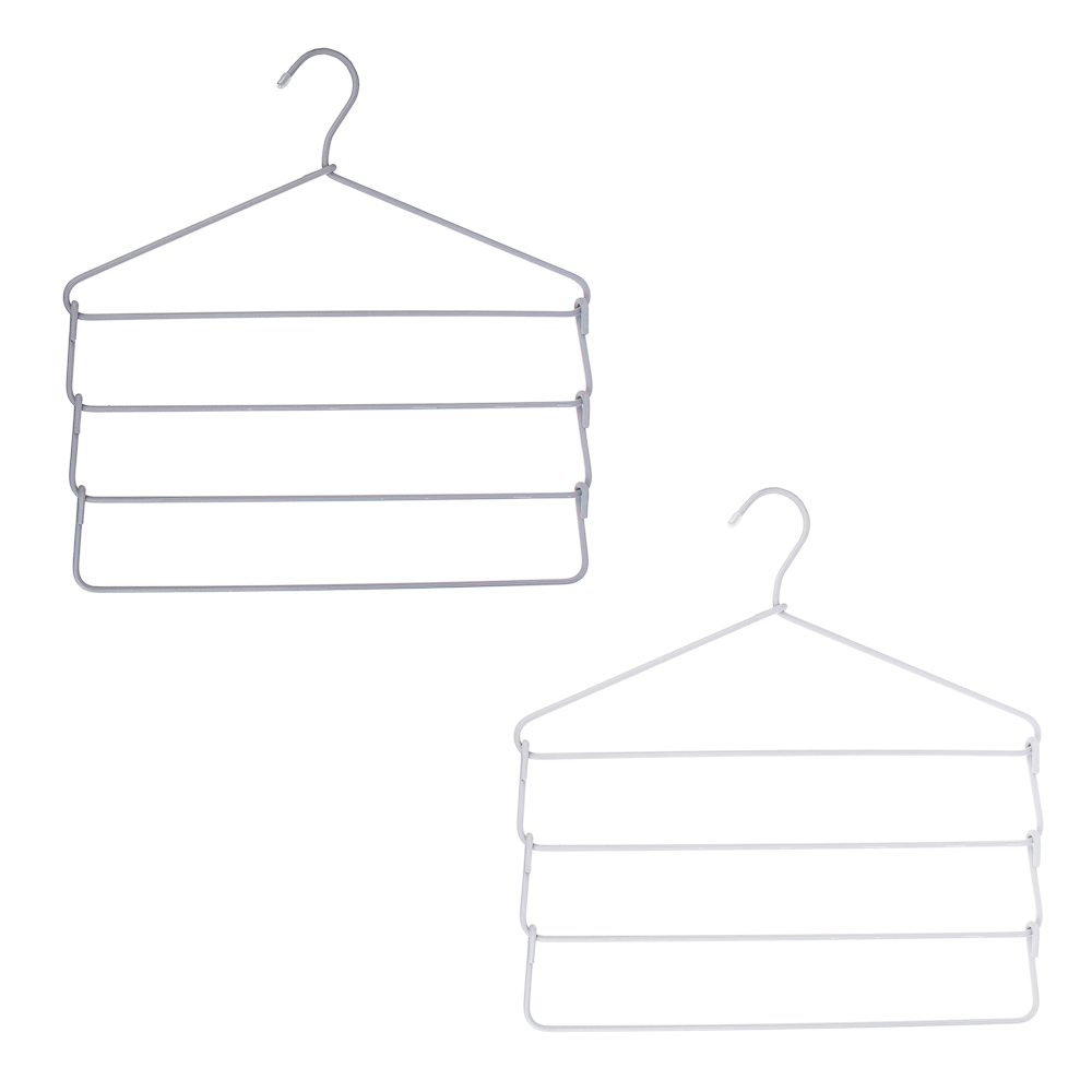 VETTA Вешалка-органайзер, 4 уровня, 41х42.5х0.38 см, металлическая с текстильным покрытием - #1