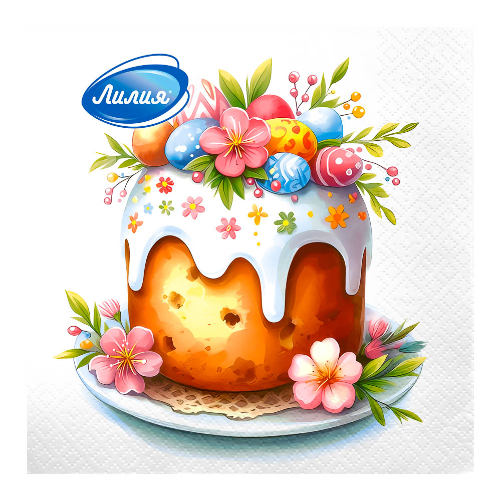 Салфетки бумажные Пасха ассорти, 2 слоя, 33х33см - #3