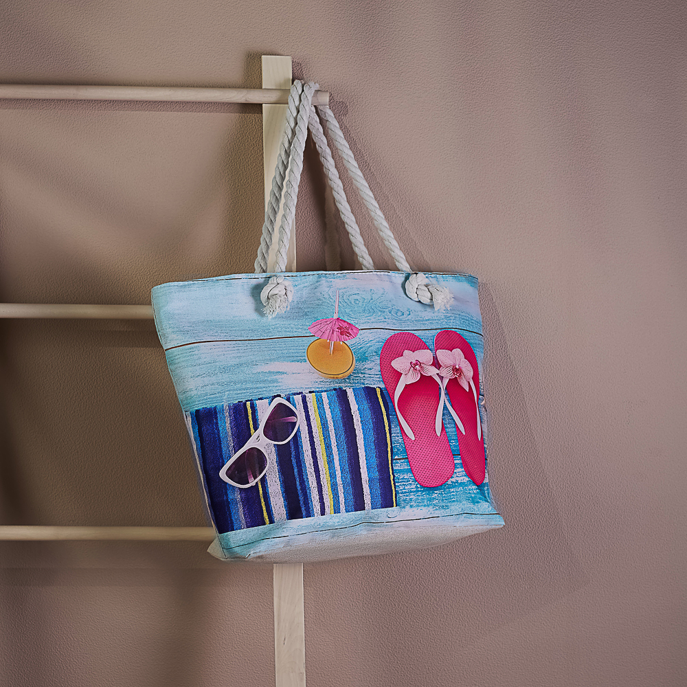 ЮL Сумка пляжная 50x35x15 см, 100% полиэстер, 3 дизайна - #15