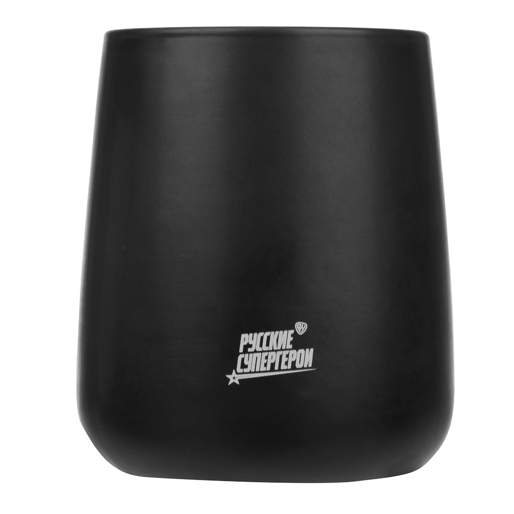 BY Русские Супергерои Стакан для ванной комнаты, 400 мл, керамика, черный - #2