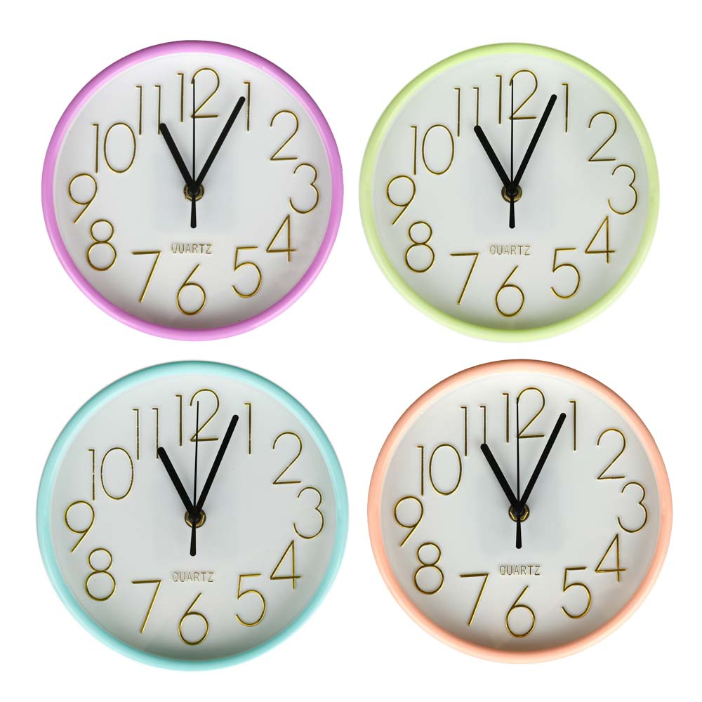 LADECOR CHRONO Часы настенные круглые, 20 см, пластик, стекло, 1хАА, 4 цвета - #1