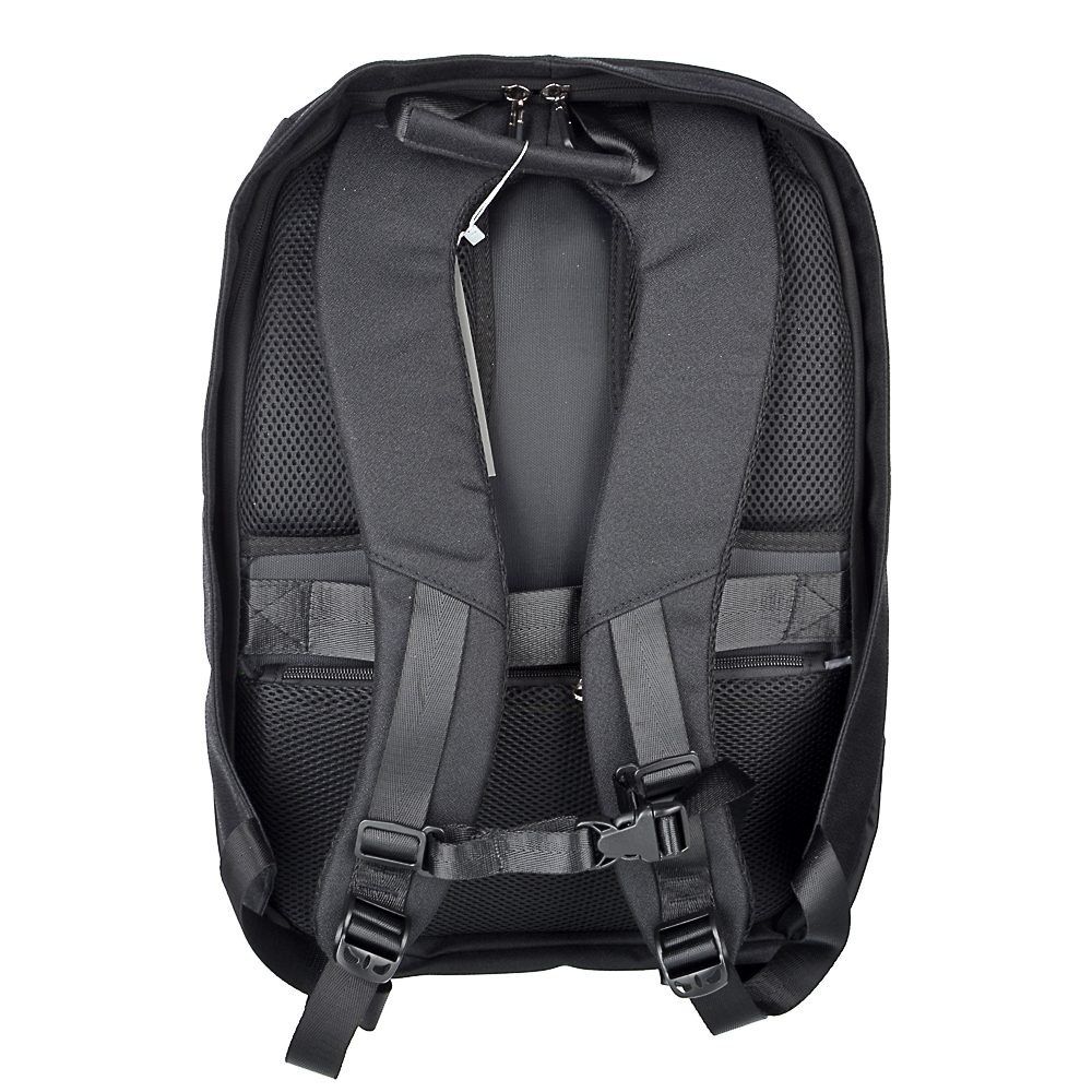 Рюкзак подростковый, 45x32x15см, 1 отделение, ПЭ, иск.кожа, спинка с эрг.элем., USB, черный - #3