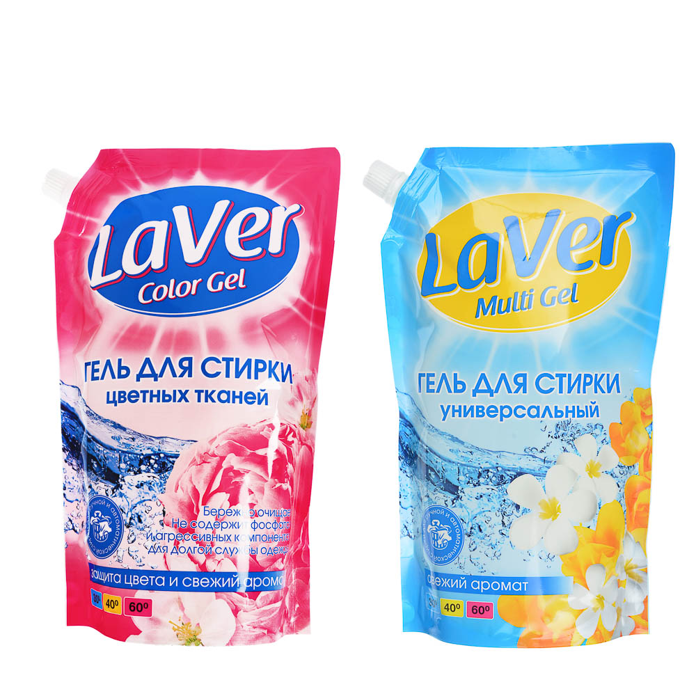 Средство для стирки LaVer,для цветного белья/универсальное,дой-пак,1л - #1