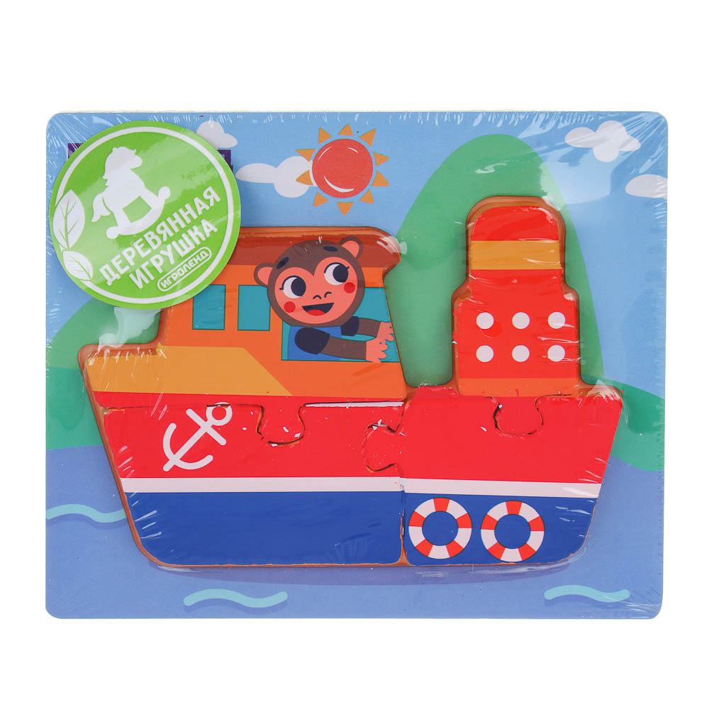 ИГРОЛЕНД Пазлы деревянные развивающие для малышей, 13х11см, 4 дизайнов, дерево - #6