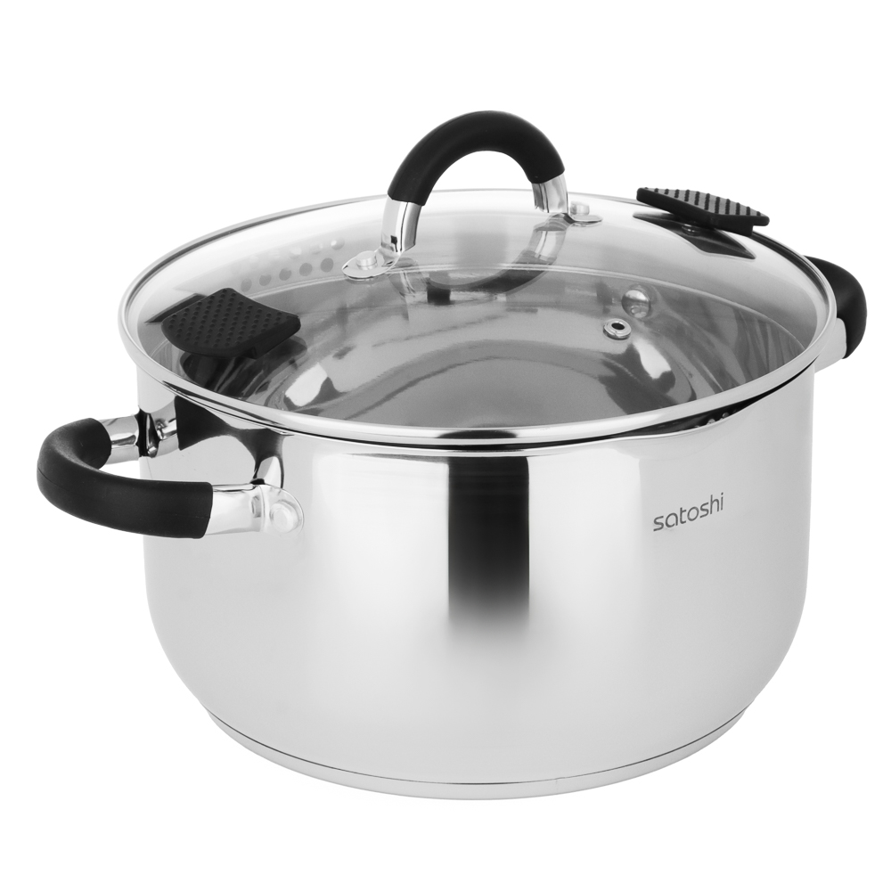 SATOSHI Арбон Кастрюля 24х13,5см, 5,9л, со стекл. крышкой, индукция - #1