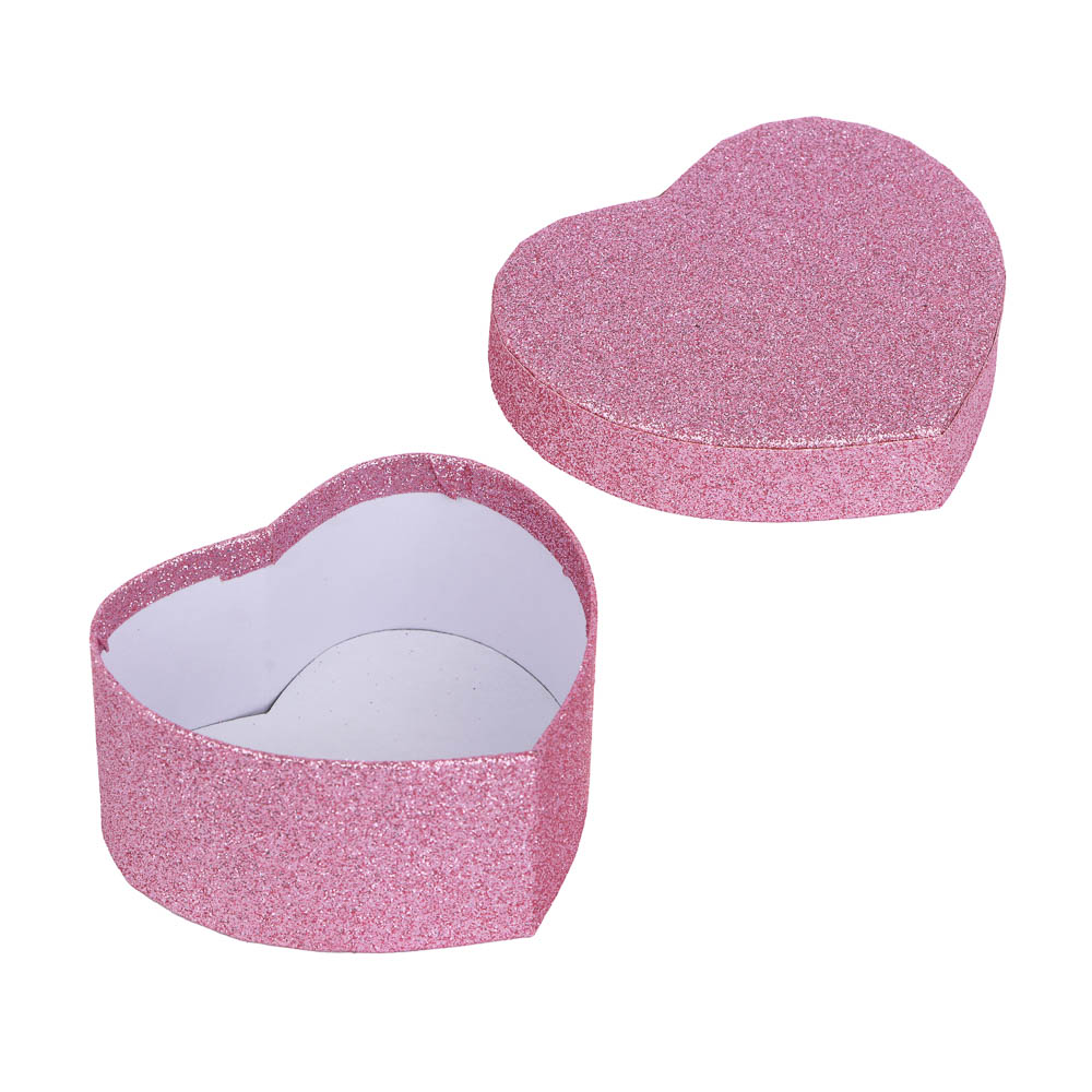 Коробка подарочная в форме сердца, декор глиттер, 11x9,8x5,2 см, 2 цвета - #5