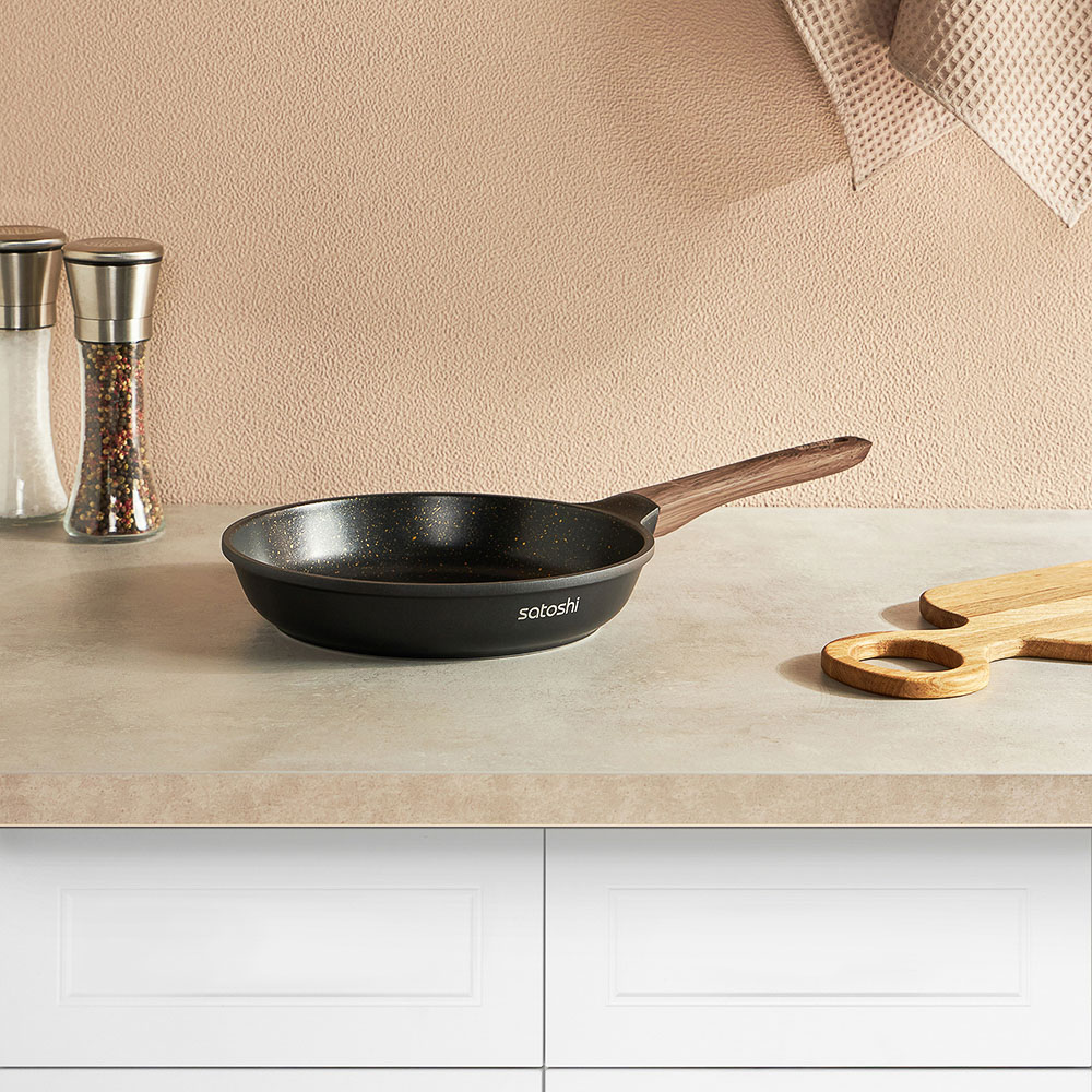 SATOSHI Карнуа Сковорода литая d24см, антипригарное покрытие Мрамор, индукция - #12