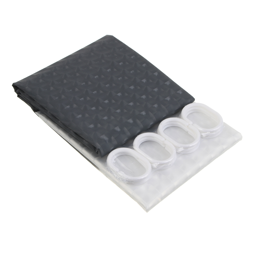 Шторка для ванной тм VETTA Кристалл Твин, ПЕВА 3D 90гр., 180x180 см, серый - #2