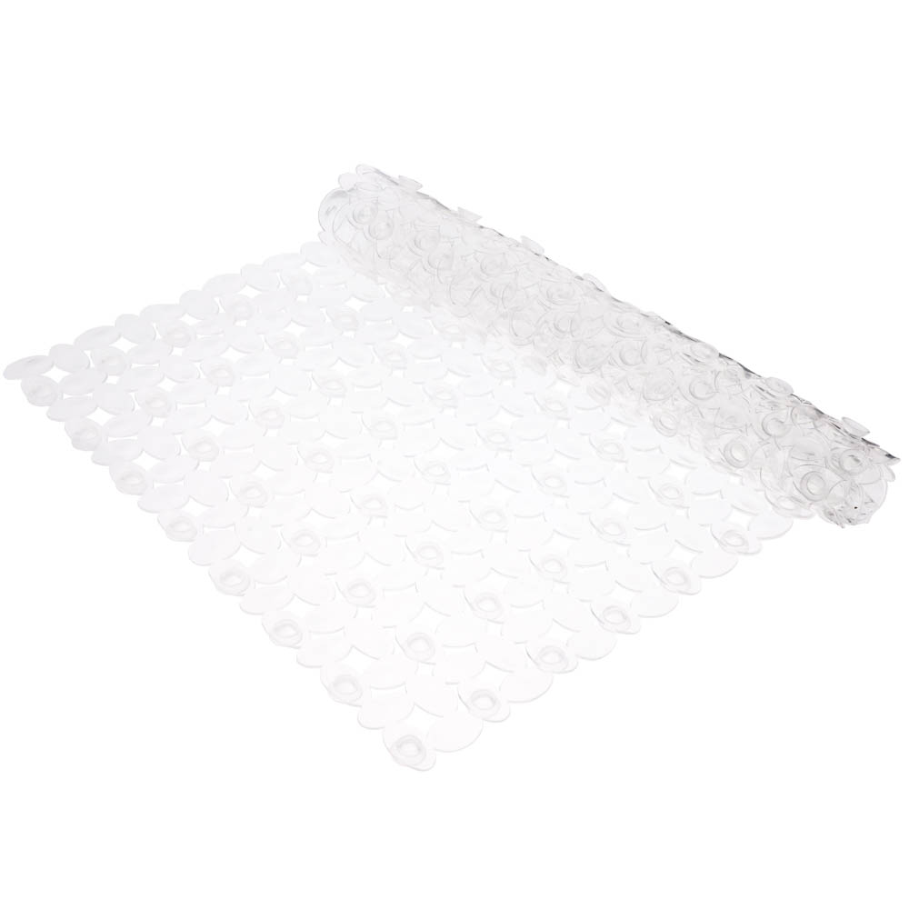 Коврик противоскользящий в ванную "Мозайка" 67см*38см, прозрачный - #5