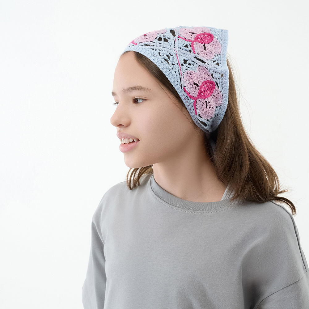 GALANTE Косынка вязаная женская, р-р 50x35см, 100% полиэстер, 6 дизайнов - #17