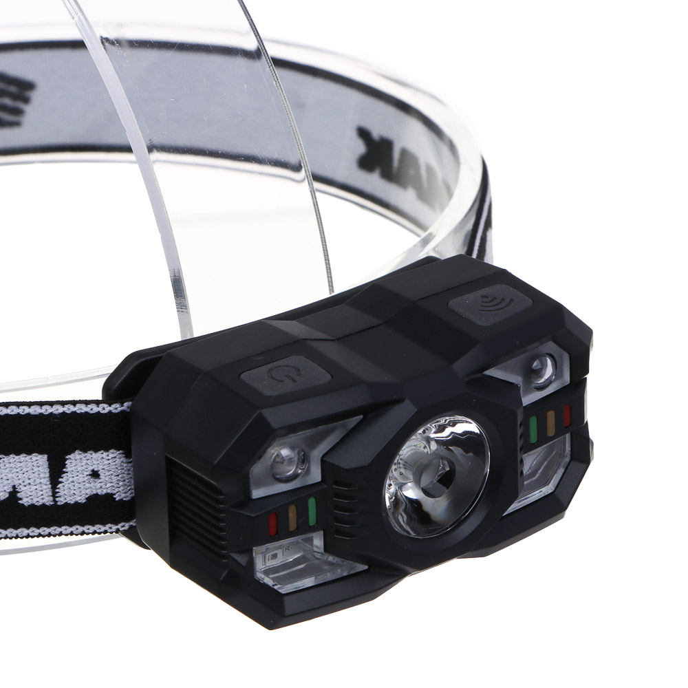 Фонарь налобный тм ЕРМАК,XТЕ+SMD,5 режимов,1200мАч,Type-C,сенсорный,пластик,75х40х37 мм,красный свет - #6