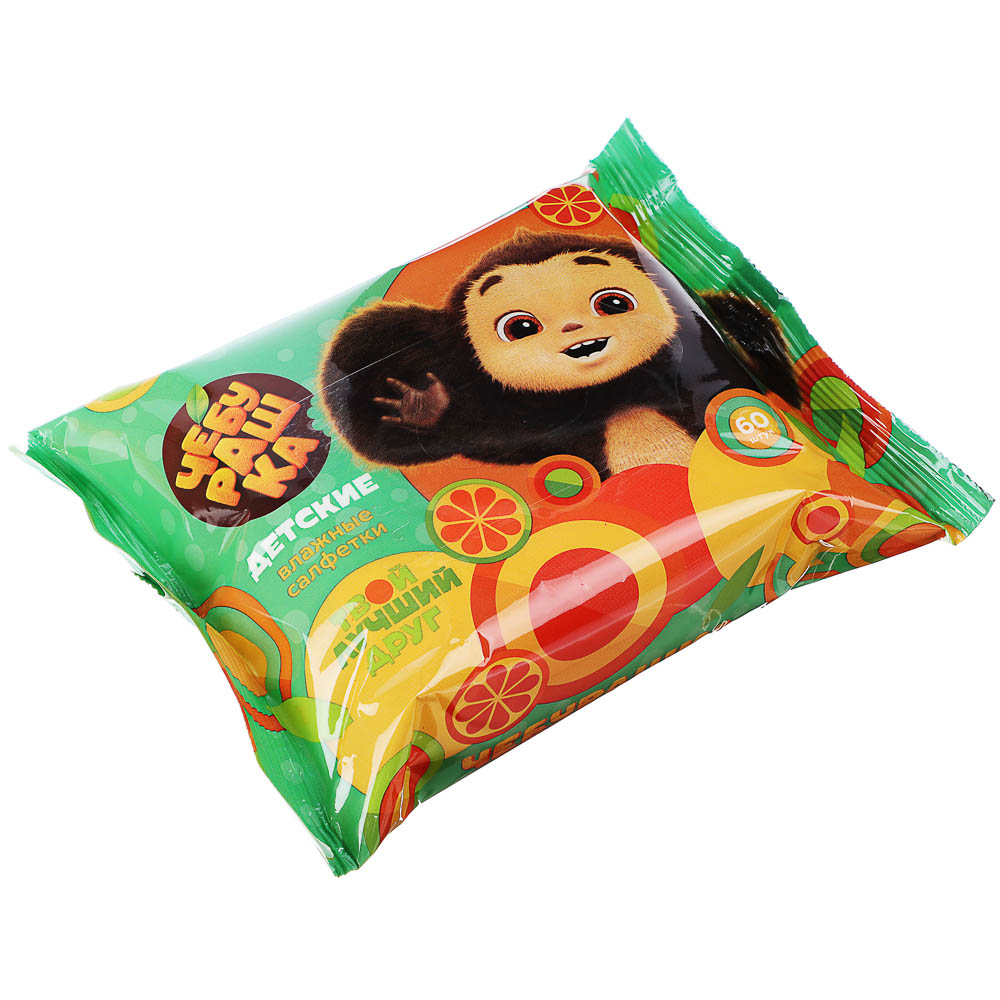 Салфетки влажные детские Чебурашка, 60шт - #5