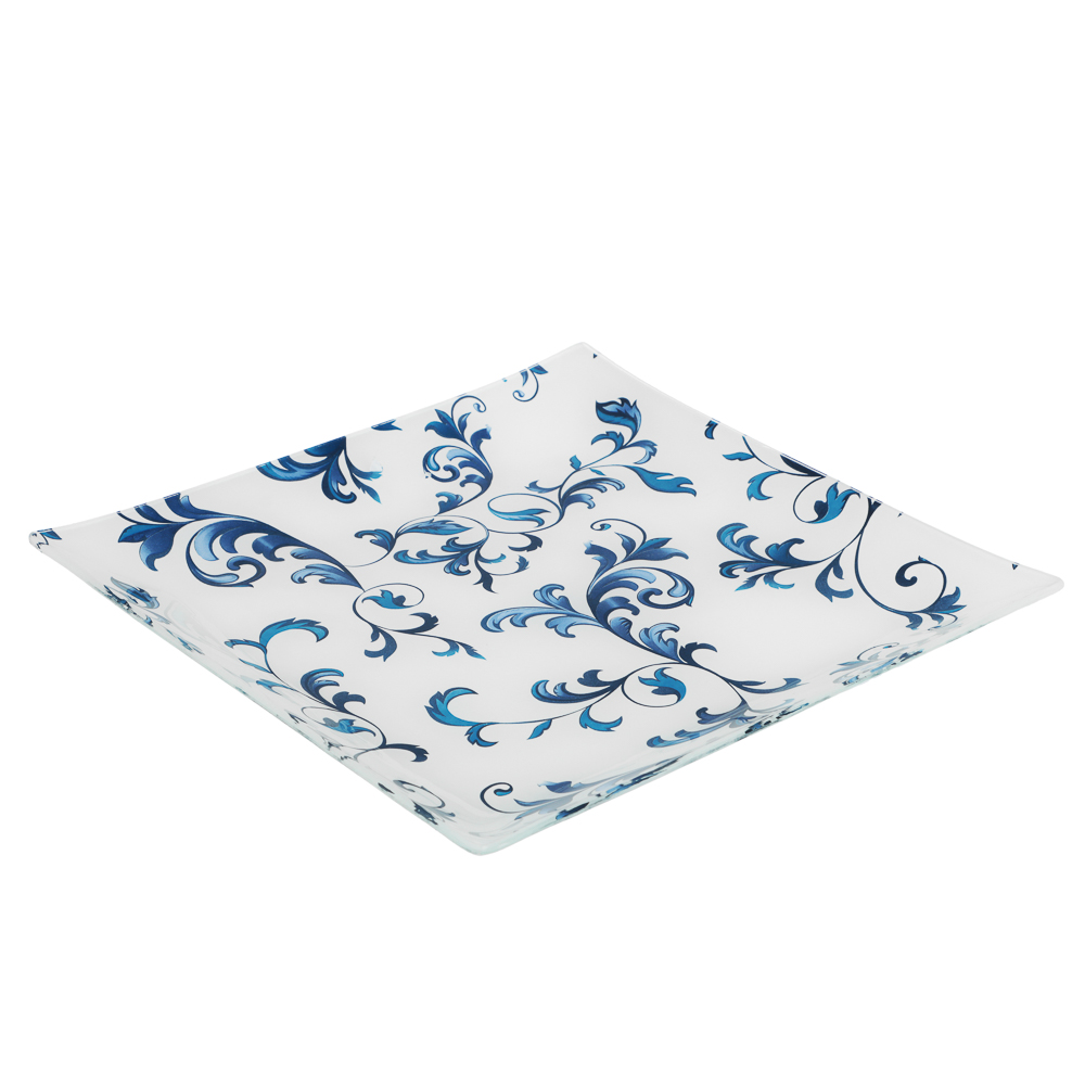 Узоры Блюдо квадратное 24см, стекло - #2