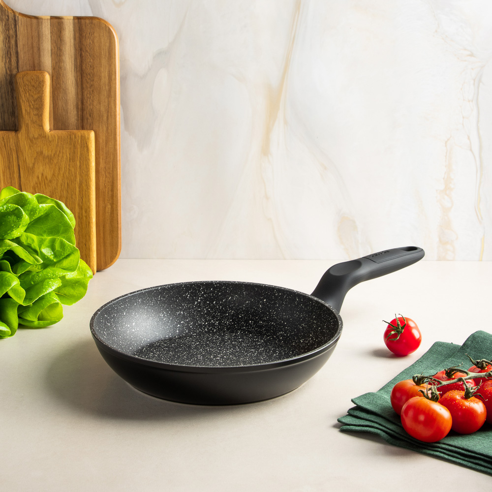 SATOSHI Стоун Сковорода литая d22см, антипригарное покрытие Мрамор, индукция - #8