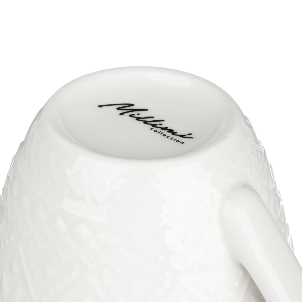 MILLIMI Рельеф Кружка 380мл, белая, фарфор, подарочная упаковка - #5