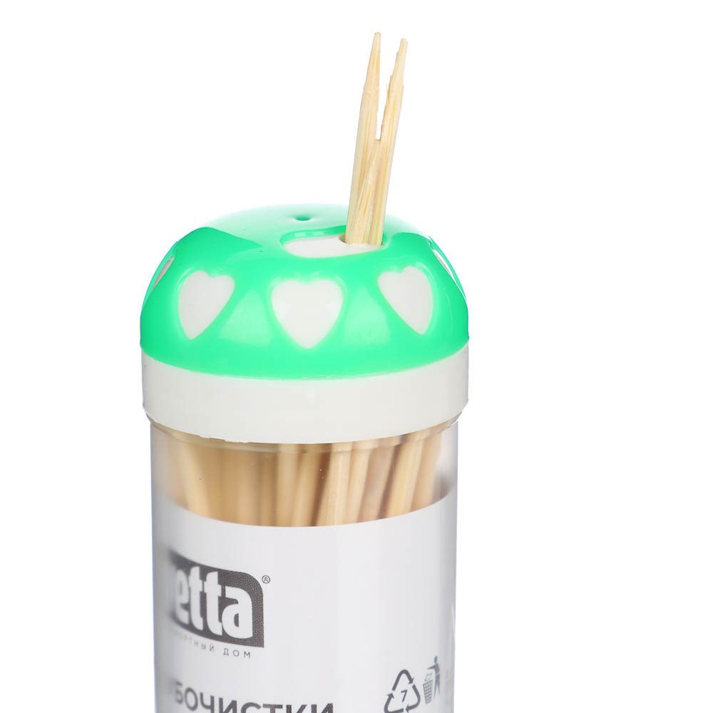 Зубочистки тм VETTA, бамбук, пластиковая упаковка, 100шт - #3