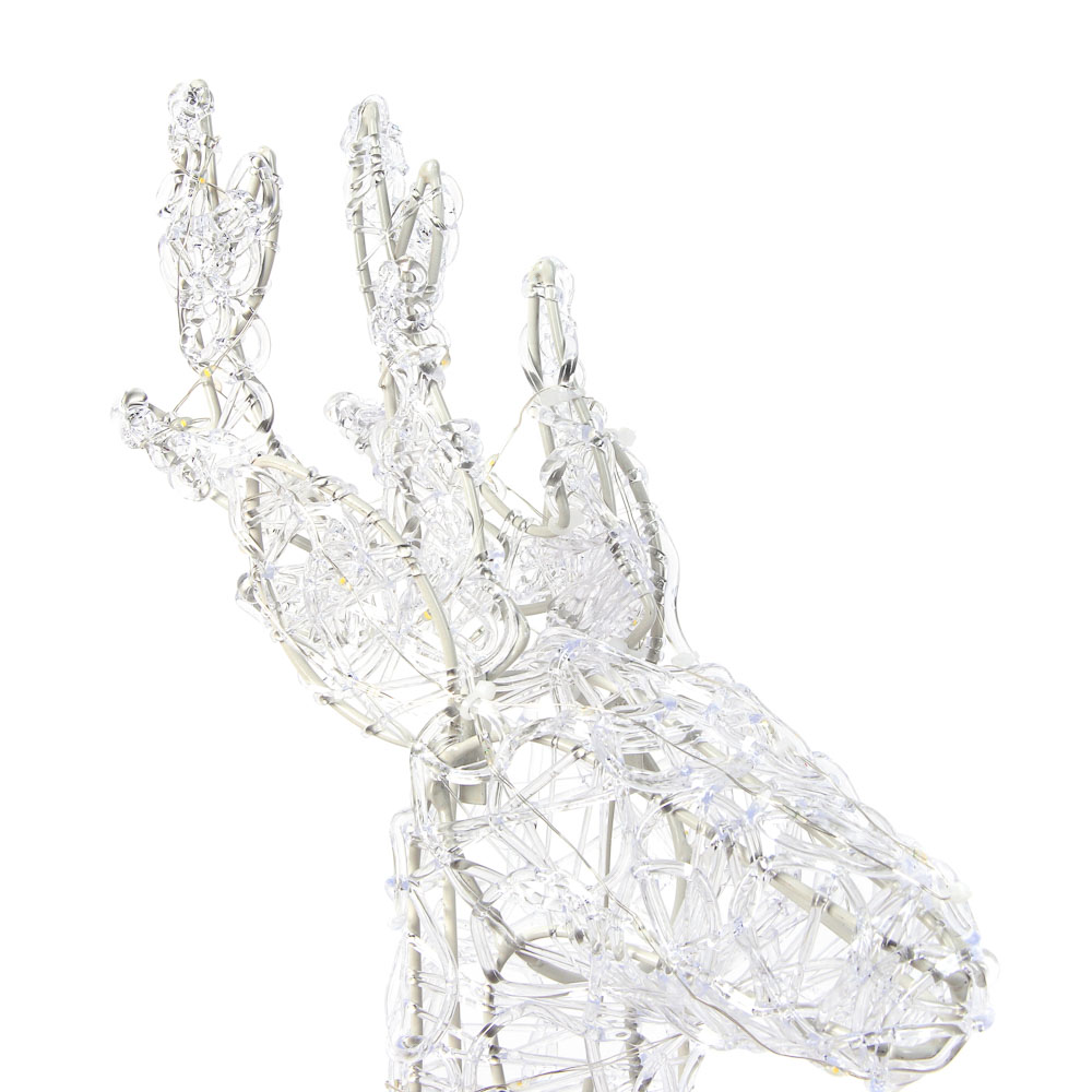 СНОУ БУМ Олень, 100 LED, 38 см, белый, постоянное свечение - #4