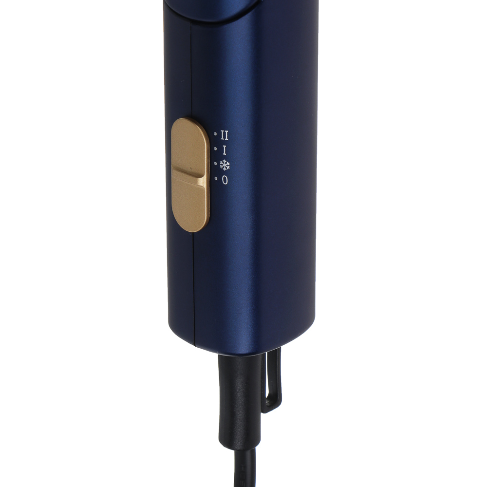 LEBEN Фен для волос, 2000 Вт, 2 скорости, 2 темп.реж., темно-синий, матовое покрытие, концентратор - #8