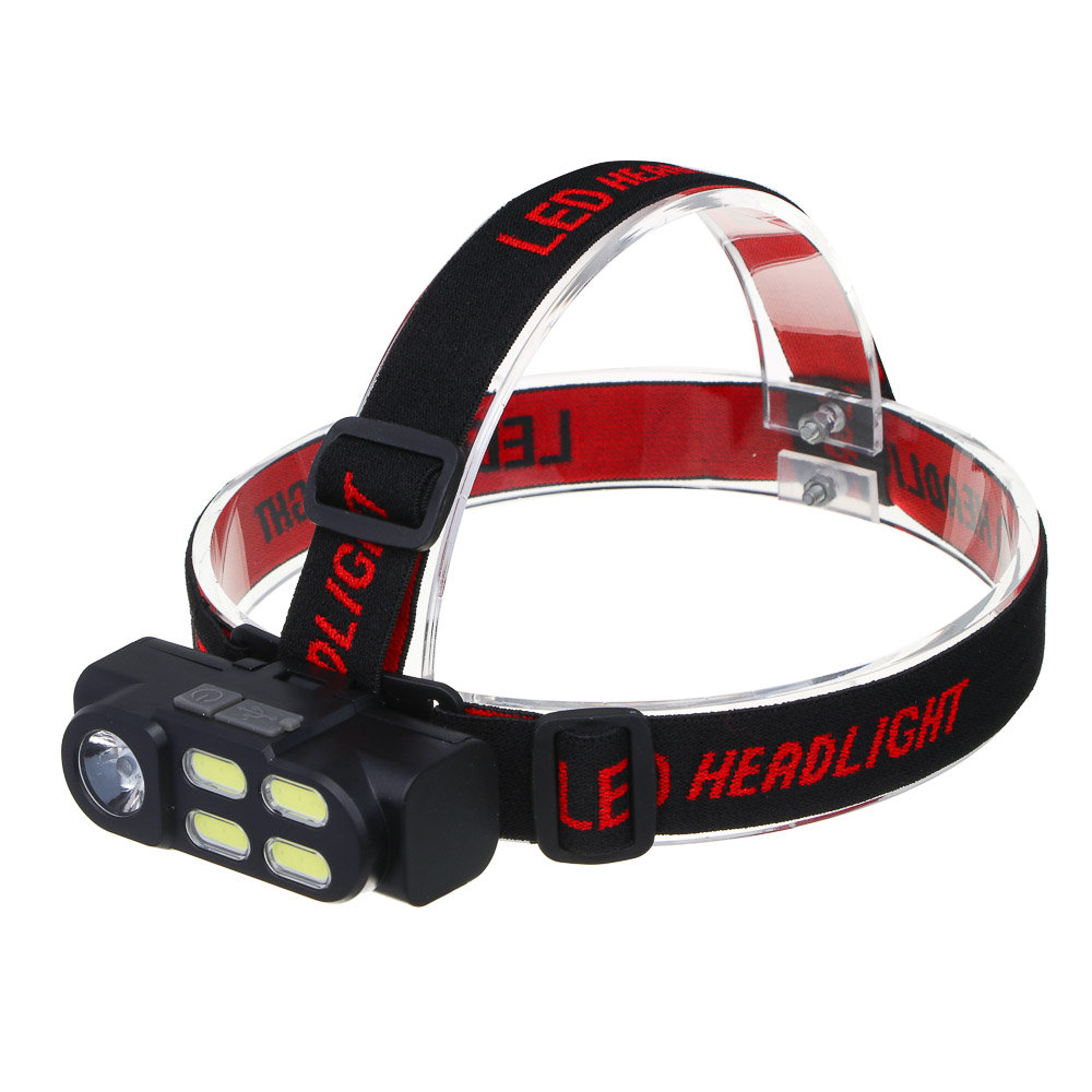 ЕРМАК Фонарь налобный, XPE+COB, 4 режима, зарядка USB, 83х27х25 мм, без АКБ - #3