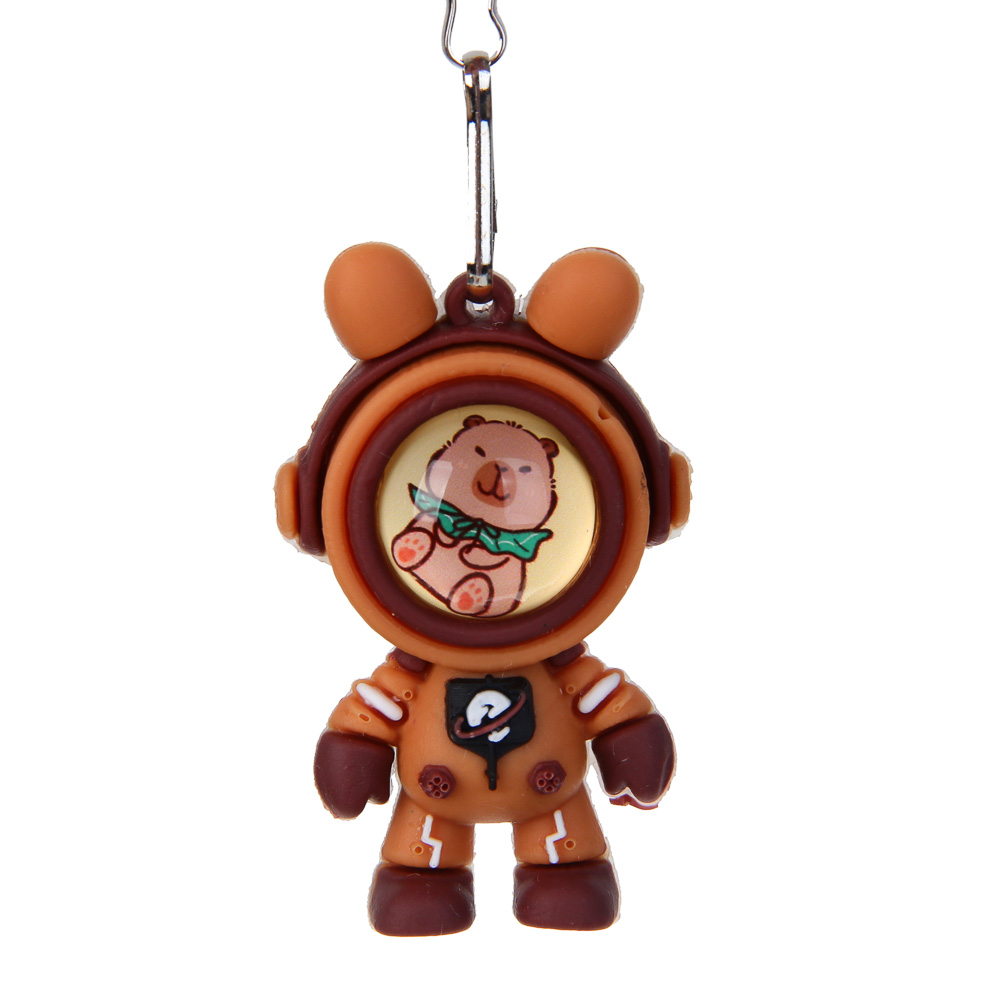 Ручка гелевая синяя с брелоком "Капибара" - #5