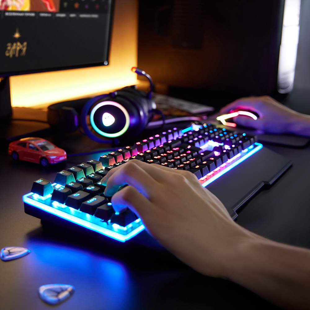 Игровая клавиатура проводная BY Pavez FULL SIZE ISO, мех., 108кл.,Outemu"Brown",RGB,2м,энкодер - #13