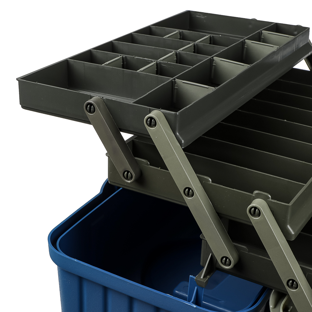 AZOR FISHING Ящик рыболова трехполочный, 45x22,x24см, пластик, синий (MB-PL-07_2) - #9