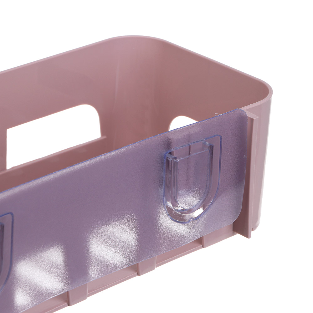 VETTA Classic Полка настенная прямоугольная (глубокая), пластик, 26x10,5x6,5 см, пудровый - #5