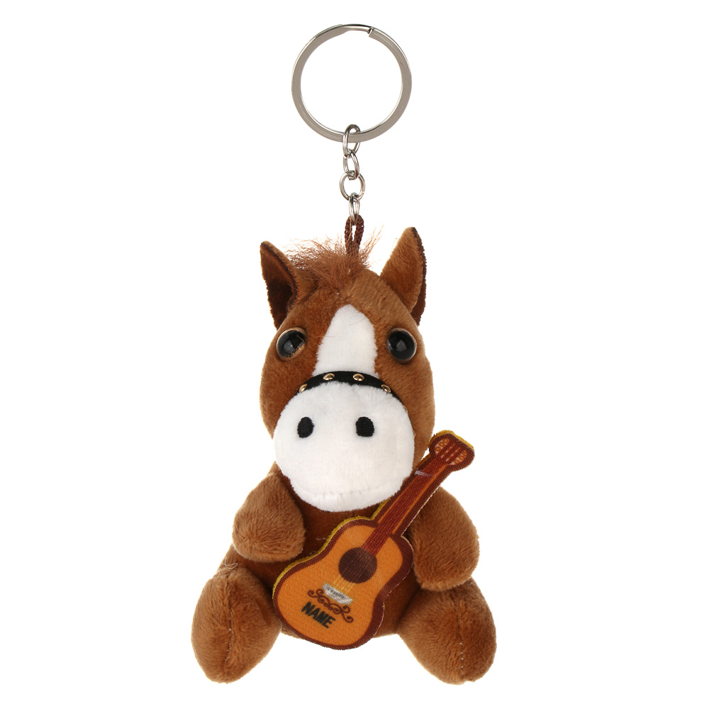 СНОУ БУМ Сувенир мягкий в виде лошадки с гитарой 11x6x7 см, полиэстер, 4 дизайна - #2