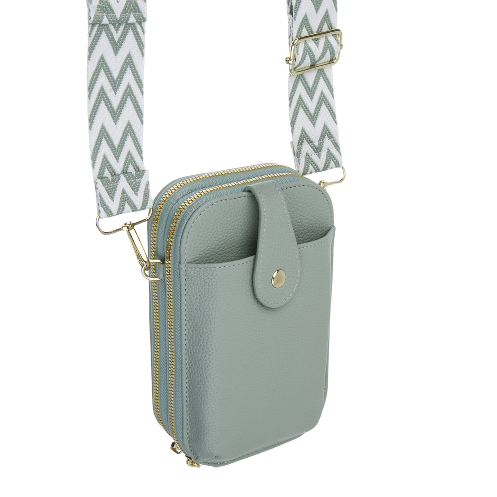 Сумка кроссбоди на декоративном ремне тм ЮL Zigzag, ПУ, металл, 19,5х12 см, 3 цвета - #5