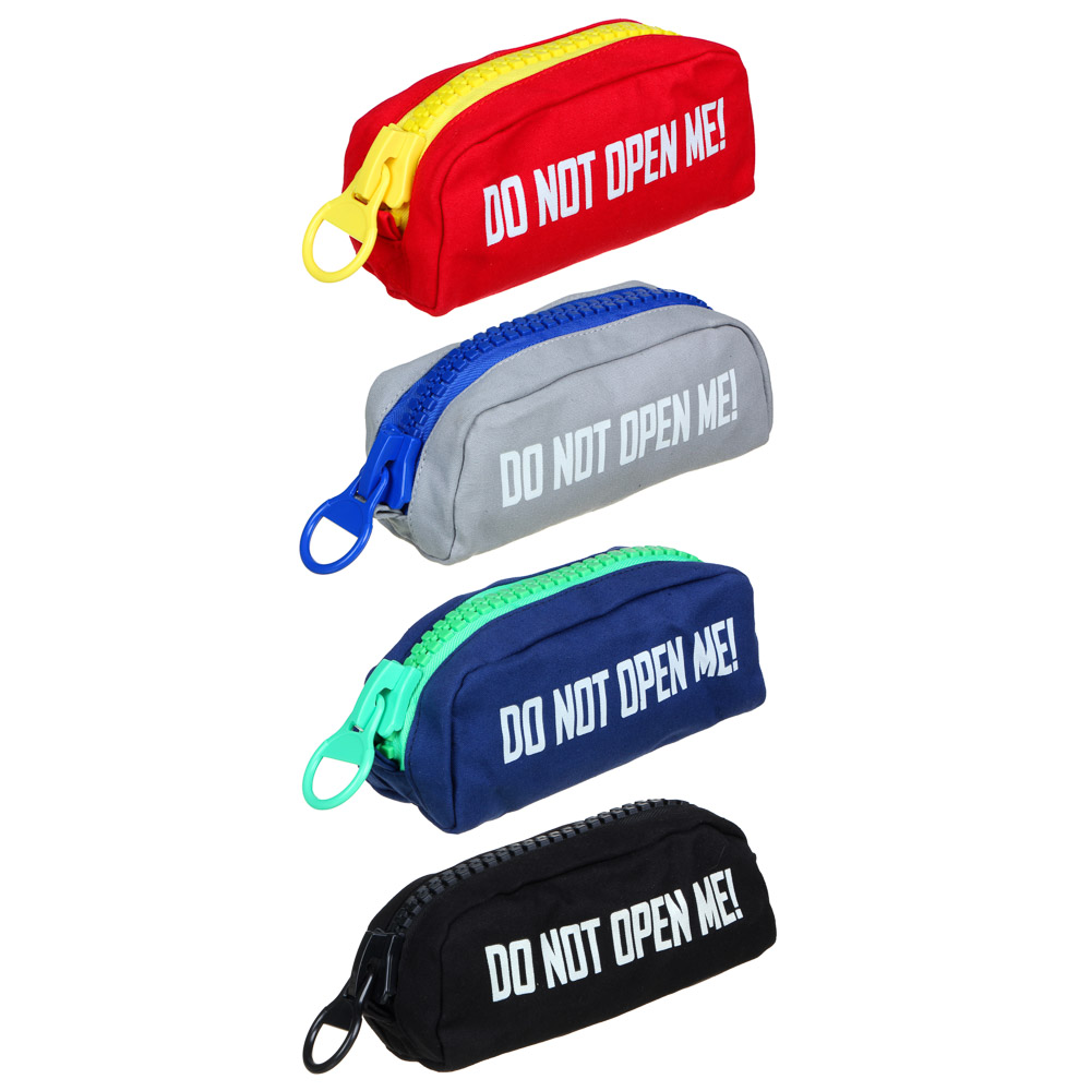 Пенал прямоугольный 20х7х7см, фетр, большая молния, 4 цвета - #1