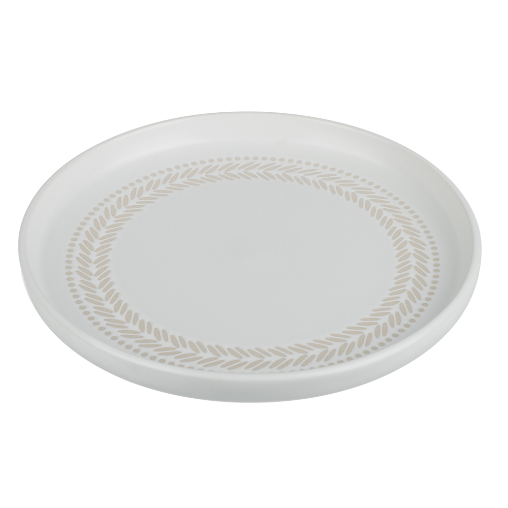 Тарелка закусочная 20см, тм MILLIMI Треция белый, керамика - #3