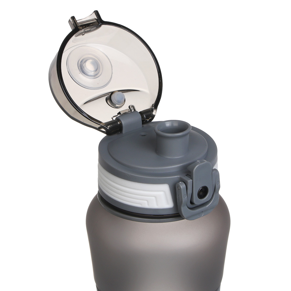 SILAPRO MAX Бутылка спортивная с замком, ULTIMATE GREY, 600мл, РС, силикон - #4