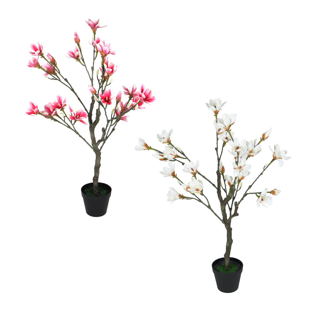 INBLOOM Дерево искусственное Магнолия 90см, PVC, пластик, металл, наполнение камень натуральный - #1