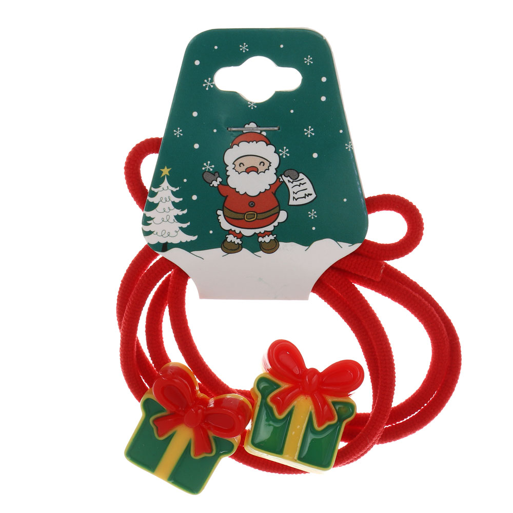 Резинки для волос 2 шт, тм ЮНИLOOK, d5см, полимер, 6 дизайнов, #4 - #6